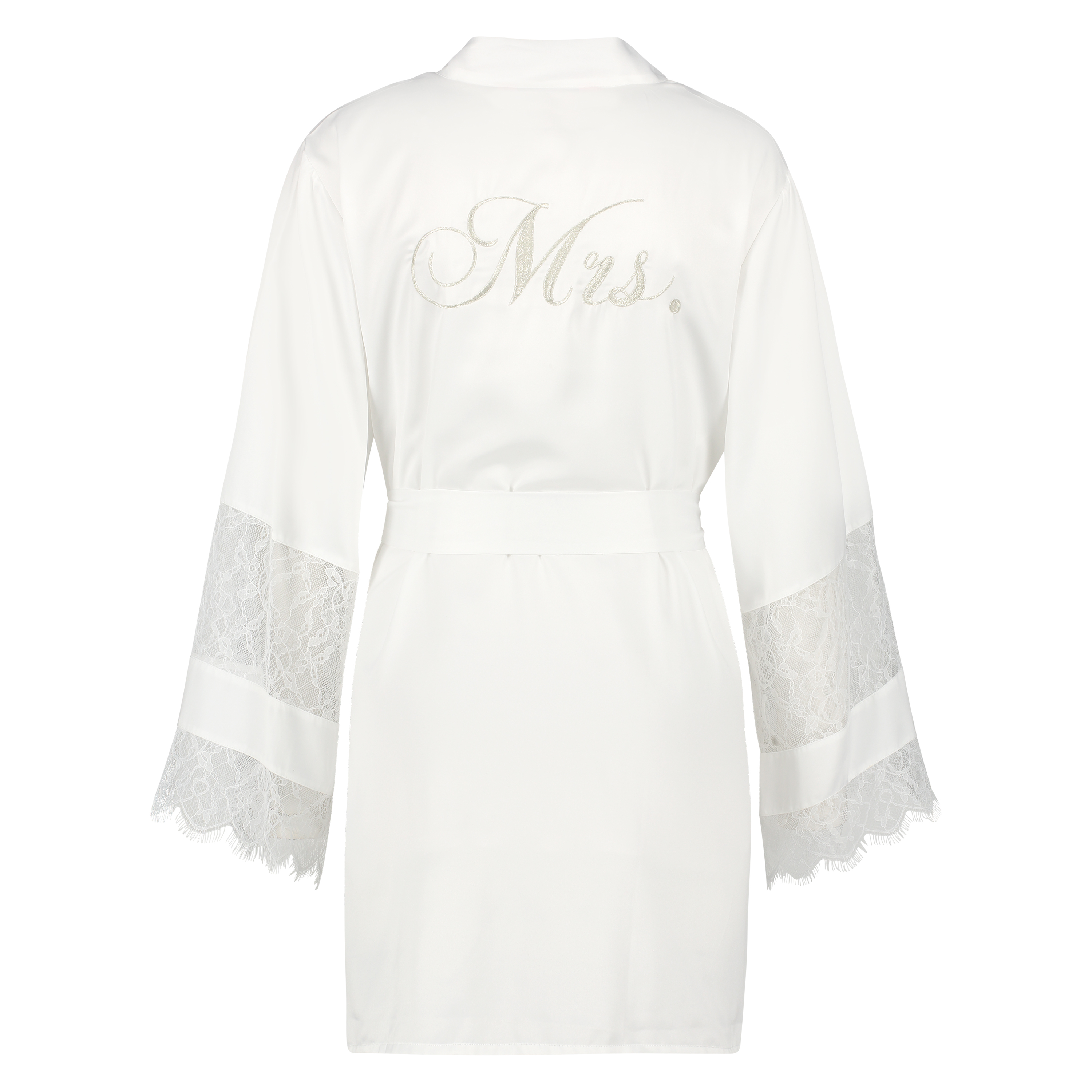 Kimono satin Bridal, White, main