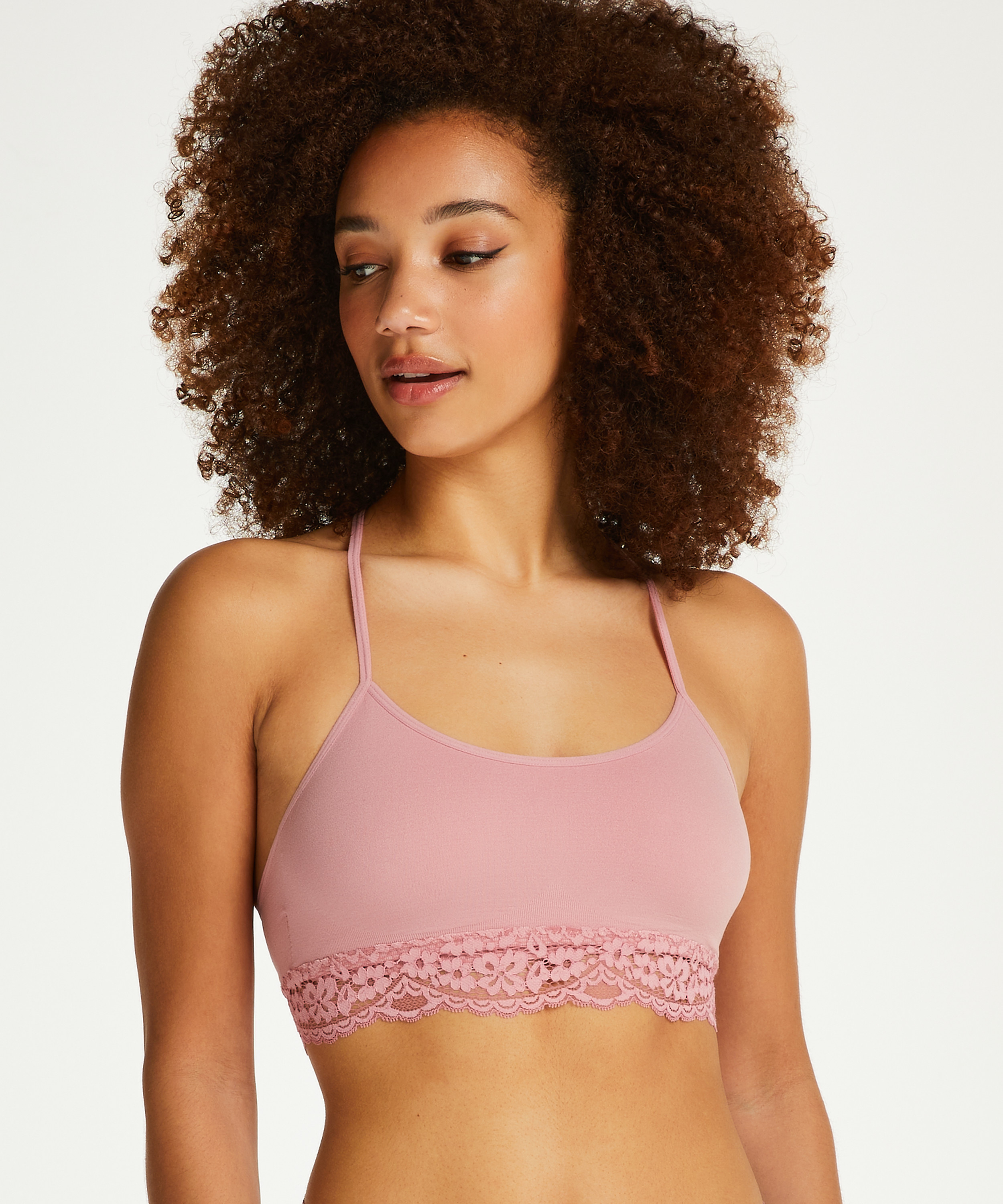 Marine seamless bralette, Pink, main