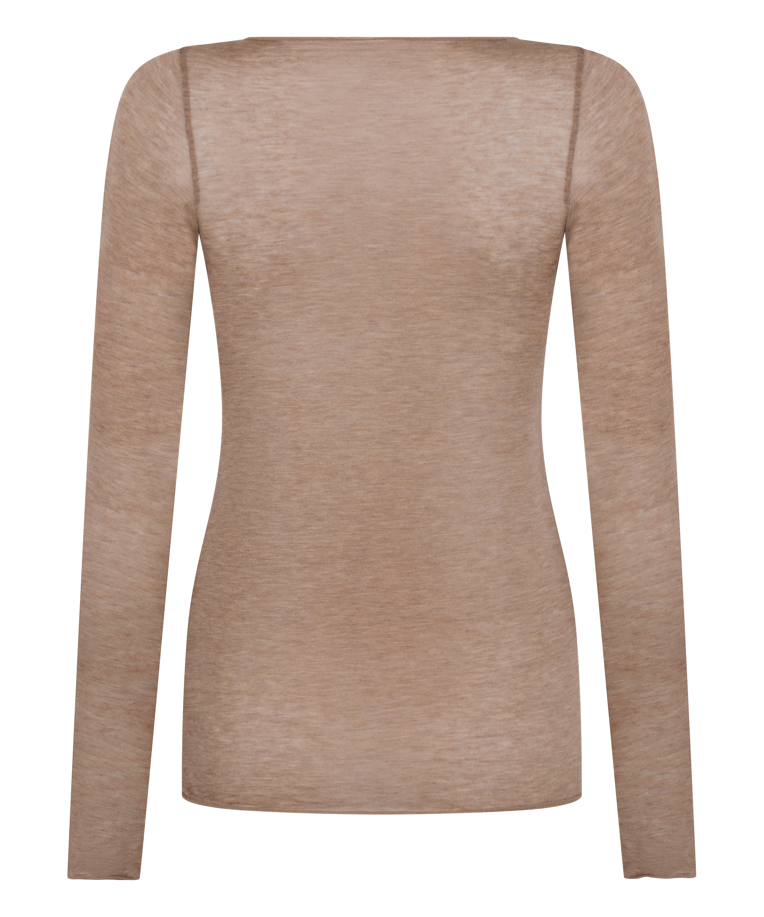 super soft Boatneck shirt with Cashmere, Brown, main