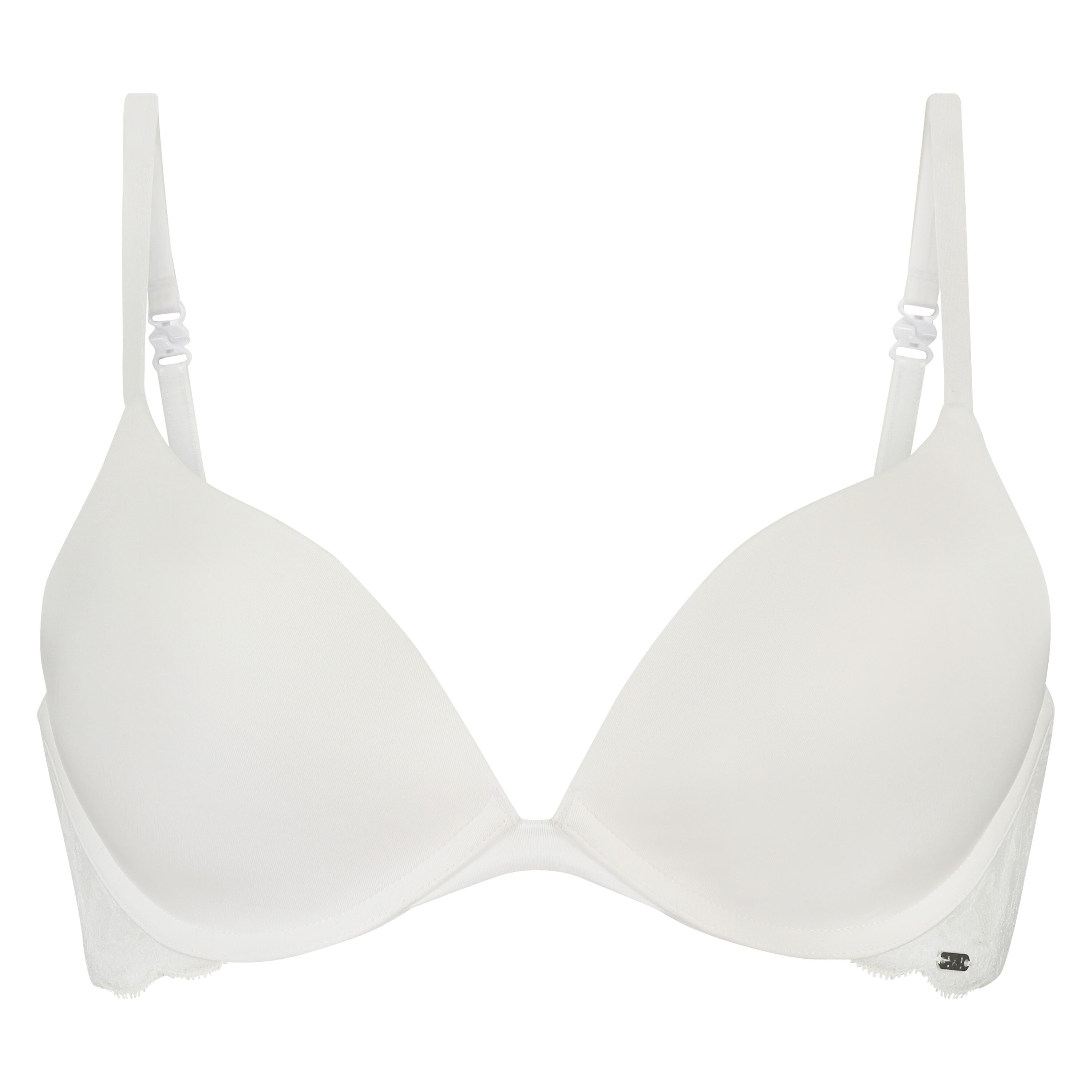 Angie Padded Underwired Push-Up Bra, White