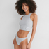 High leg thong Finnia HKM x NA-KD, Grey