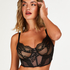 Emily Non-Padded Underwired Longline Bra, Black