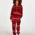 Fair Isle Flannel Fleece Onesie, Red