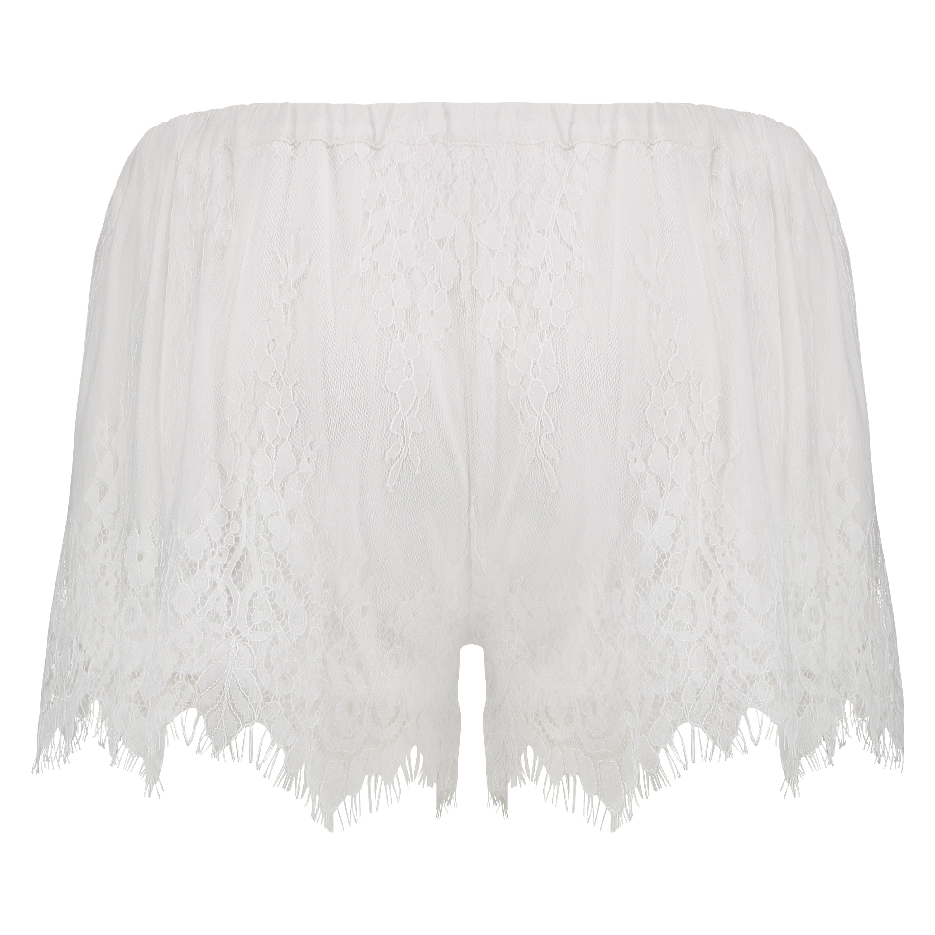 Lace Shorts, White, main