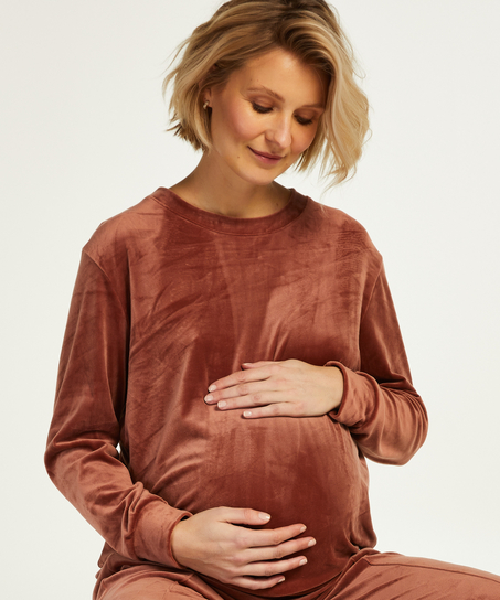 Velours Maternity Top, Pink