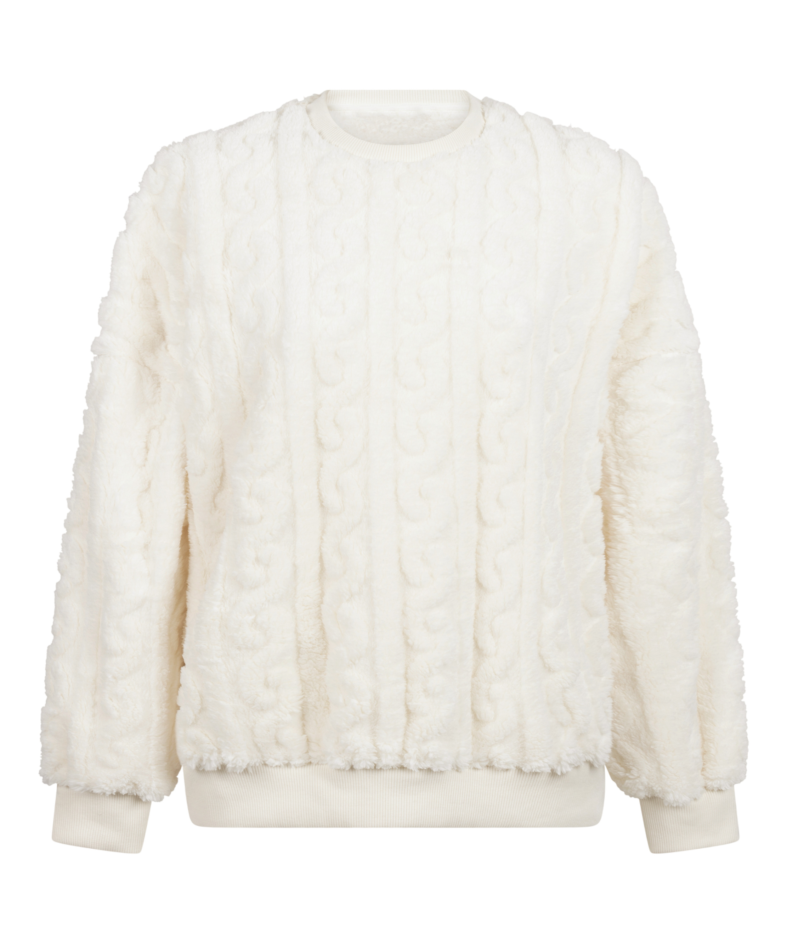Top Cable Fleece, White, main