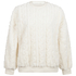 Top Cable Fleece, White
