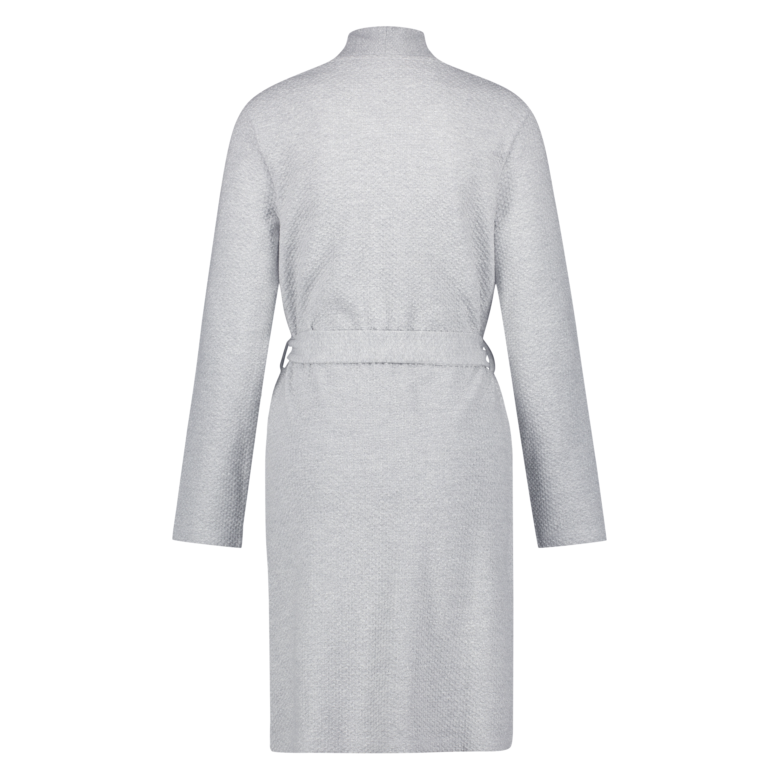 Jersey Jacquard Bathrobe, Grey, main