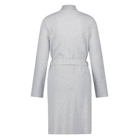 Jersey Jacquard Bathrobe, Grey