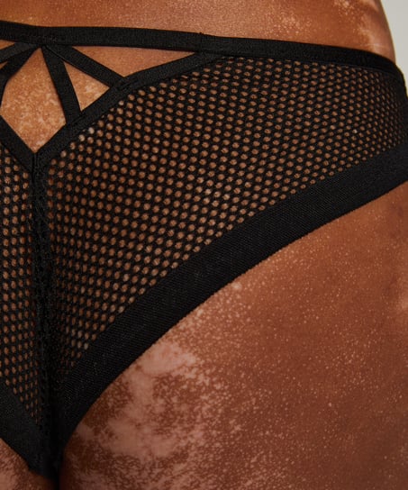 Invisible Fishnet Brazilian, Black