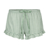 Velours Ruffle Shorts, Green