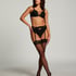 2 Pack 15 Denier Lace Stockings, Black