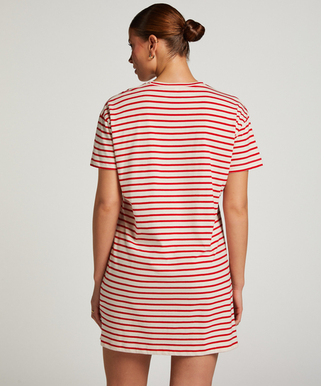 Round Neck Nightshirt, Red