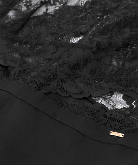 Gabriel Satin Lace Jumpsuit, Black