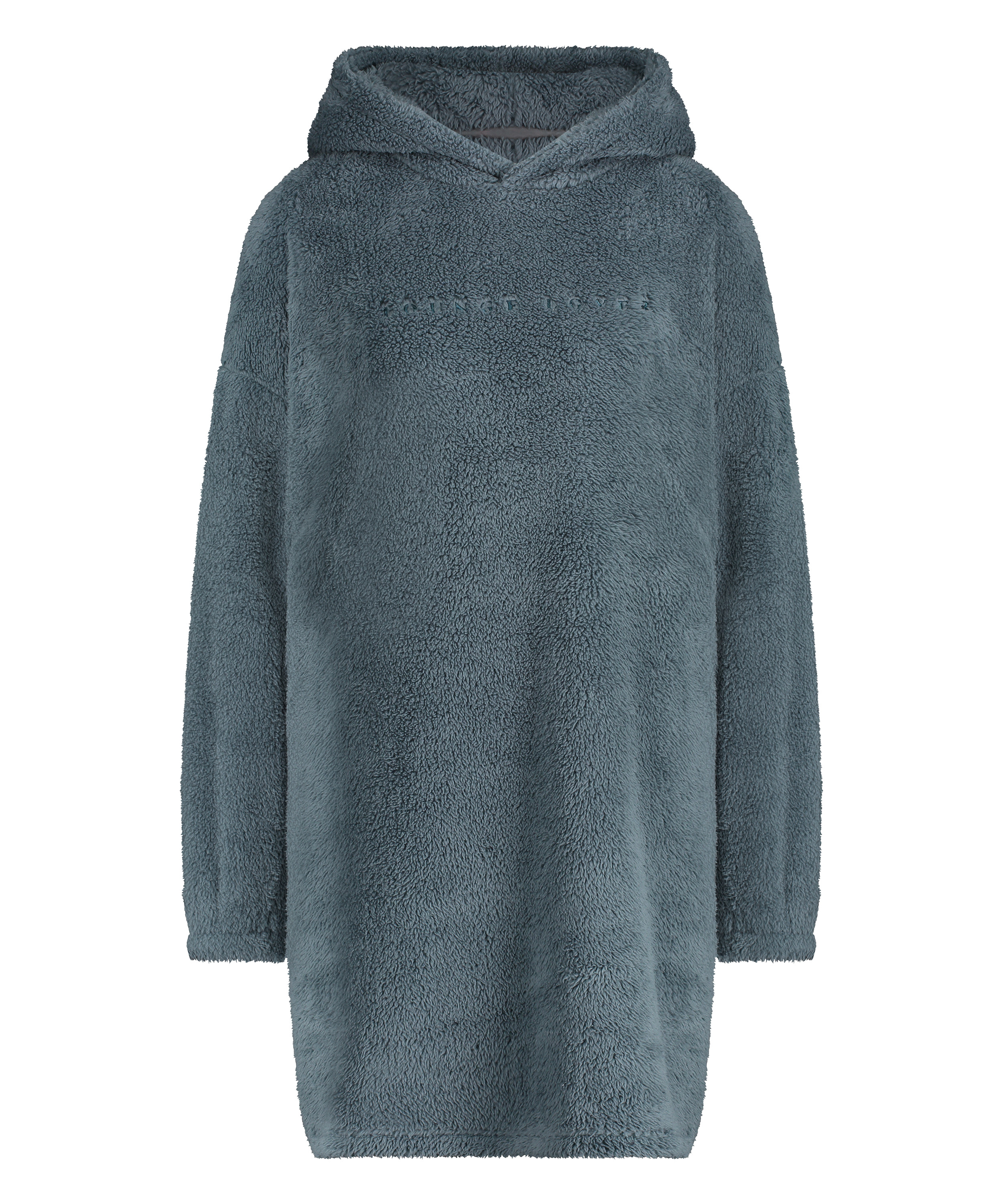 Snuggle Fleece Lounge Dress, Blue, main