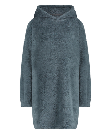 Snuggle Fleece Lounge Dress, Blue