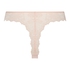 Lace Back Invisible Thong, Pink