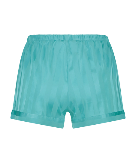 Satin pyjama shorts, Blue