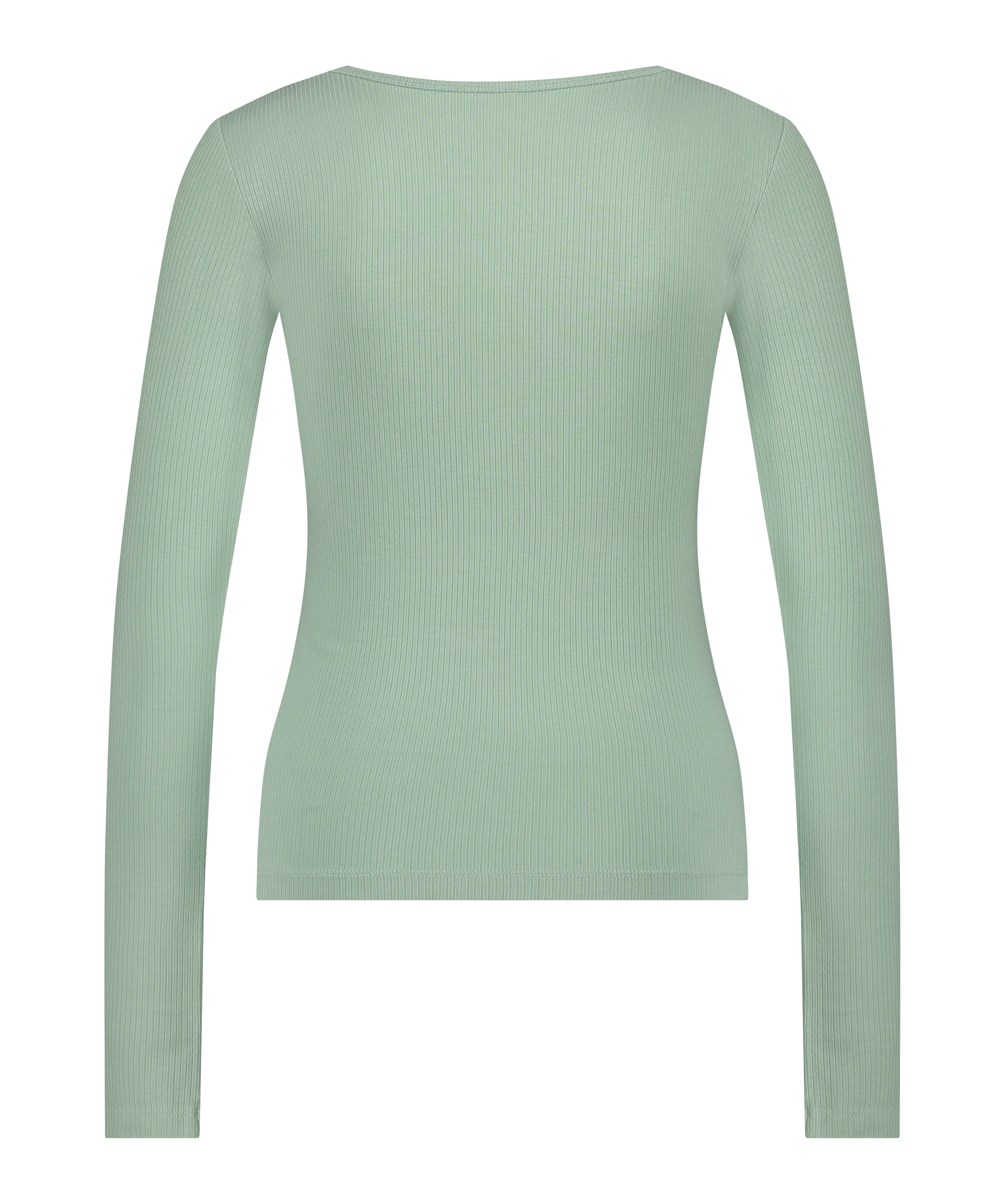 Ribbed Pyjama Top, Green, main