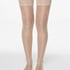 Stay Ups 15 Denier Lace Anti Ladder, Beige