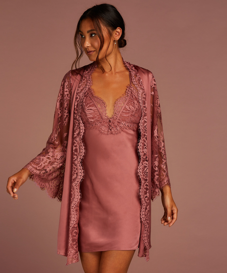 All-Over Lace Kimono, Pink