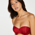 Angie Padded Underwired Strapless Bra, Red