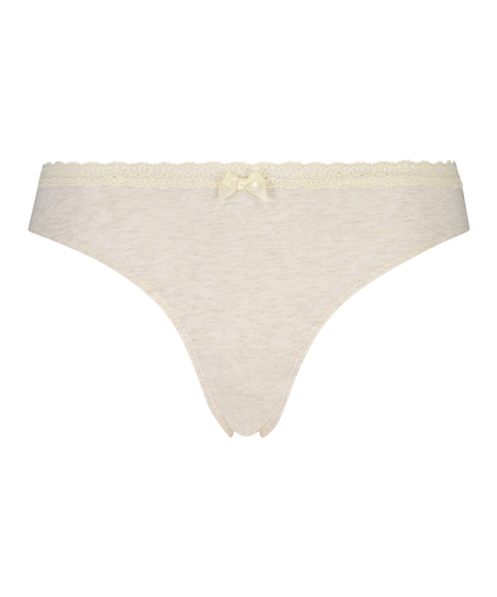 Cotton thong, Beige