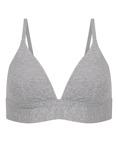 Cotton Bralette, Grey