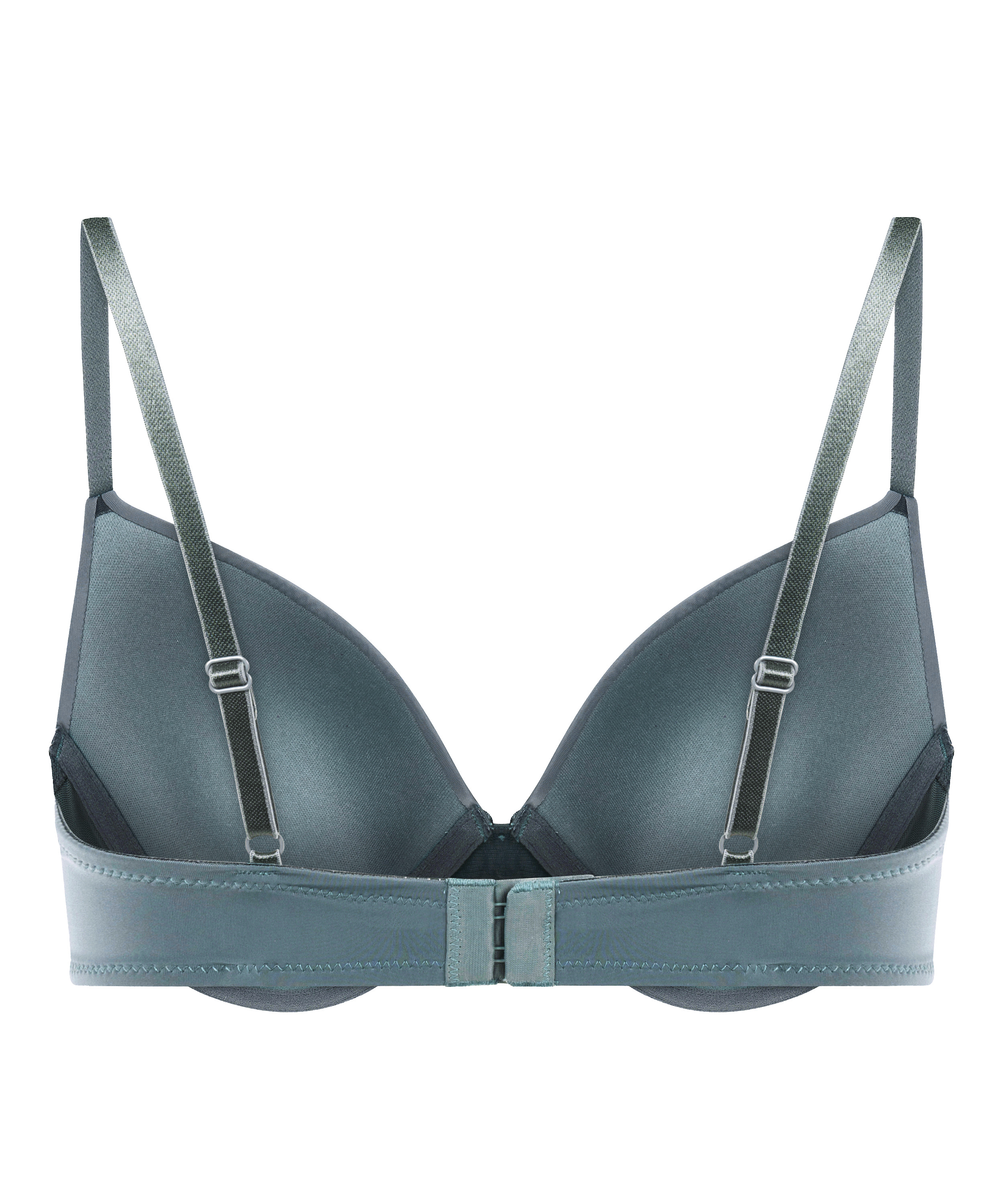 Plunge Padded Underwired Bra, Blue, main