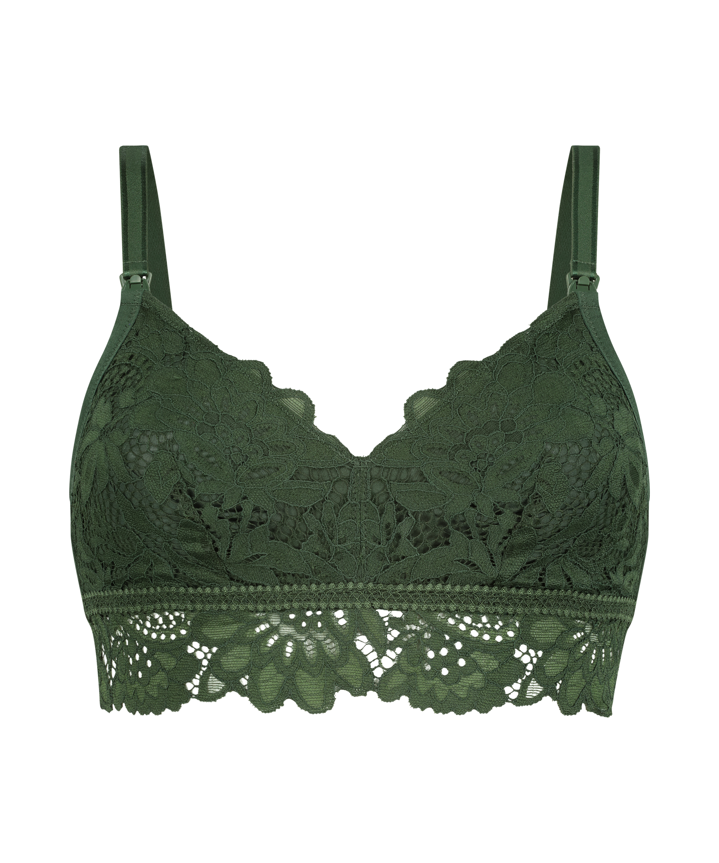 Shiloh non-padded non-wired nursing bra, Green, main