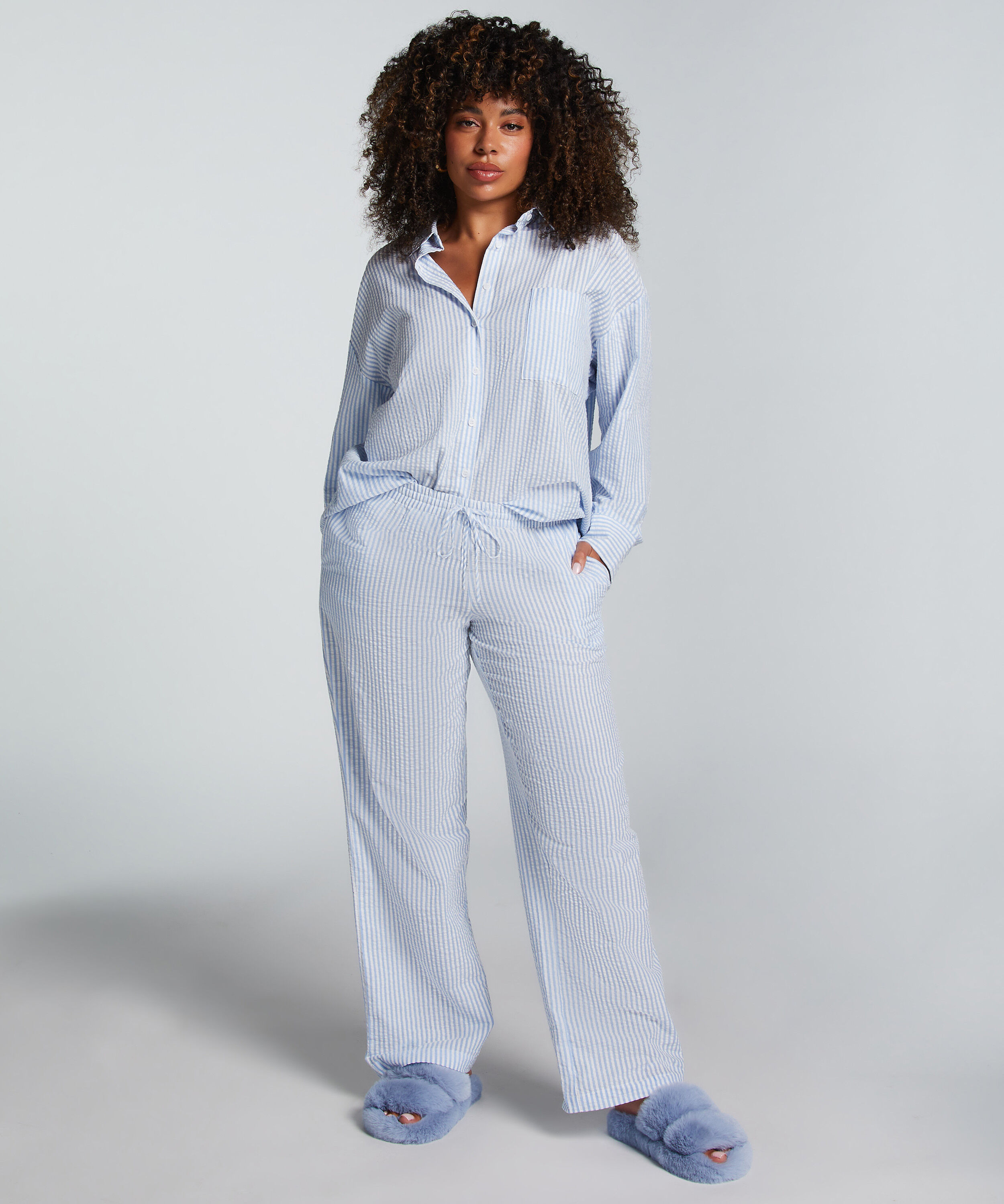 Cotton Pyjama Pants, Blue Cotton Pyjama Pants, Blue