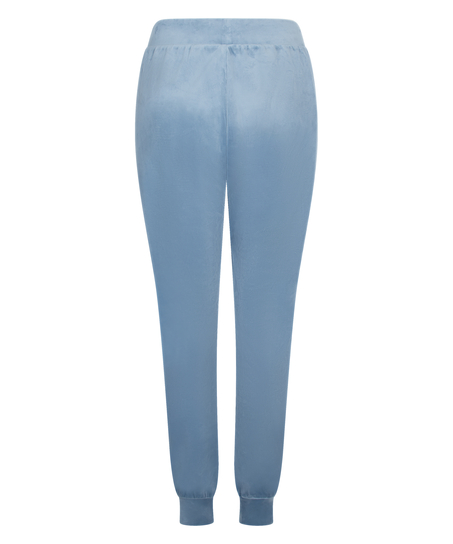 Velours Jogging Pants, Blue
