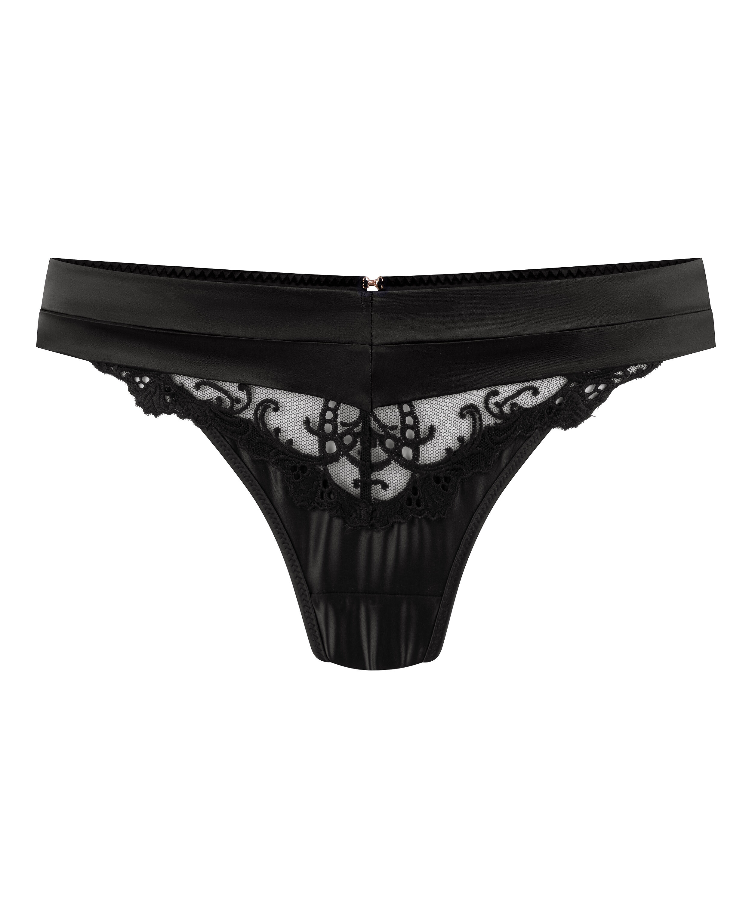 Sveta High Leg String, Black