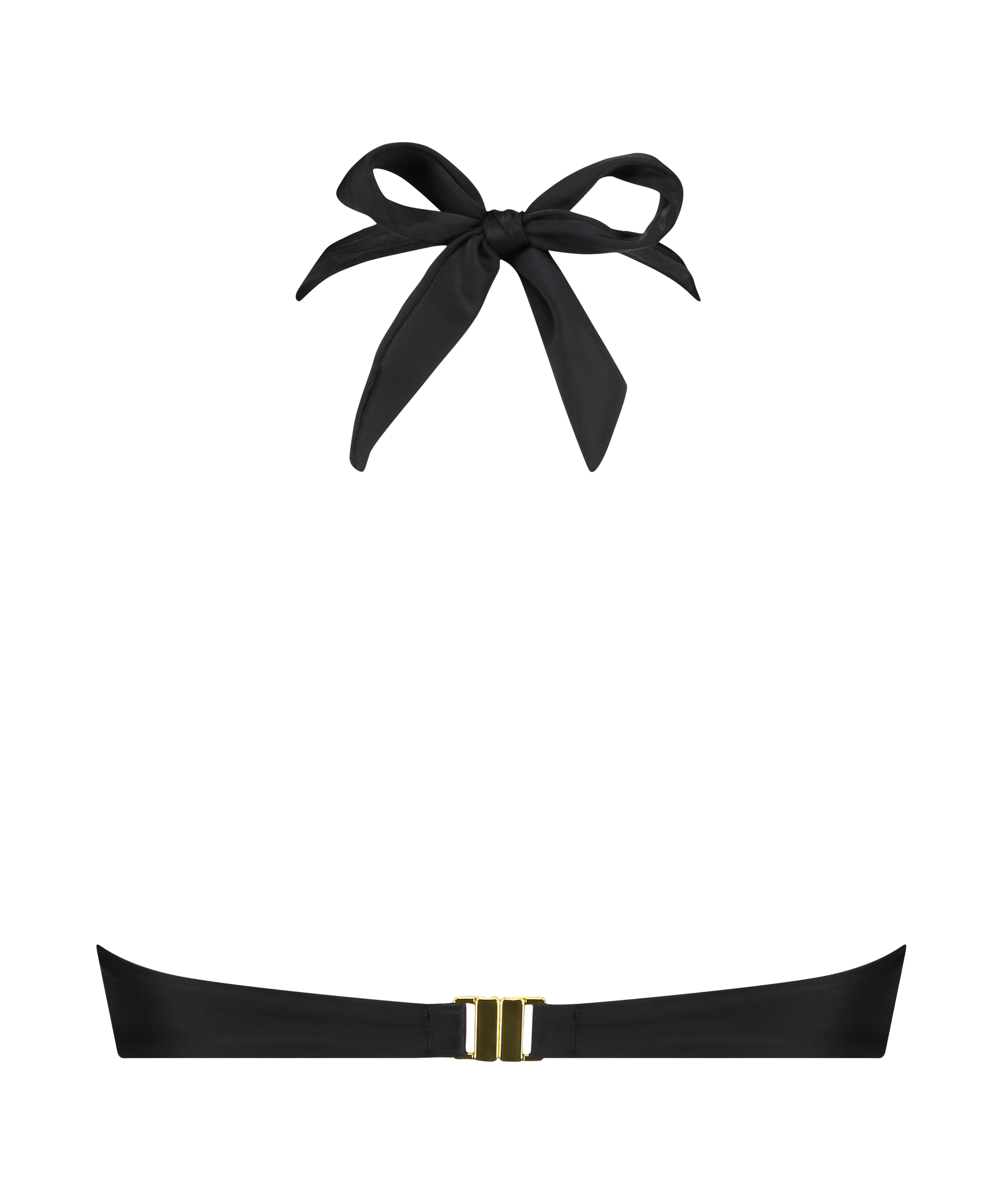Luxe Bandeau Bikini Top, Black, main