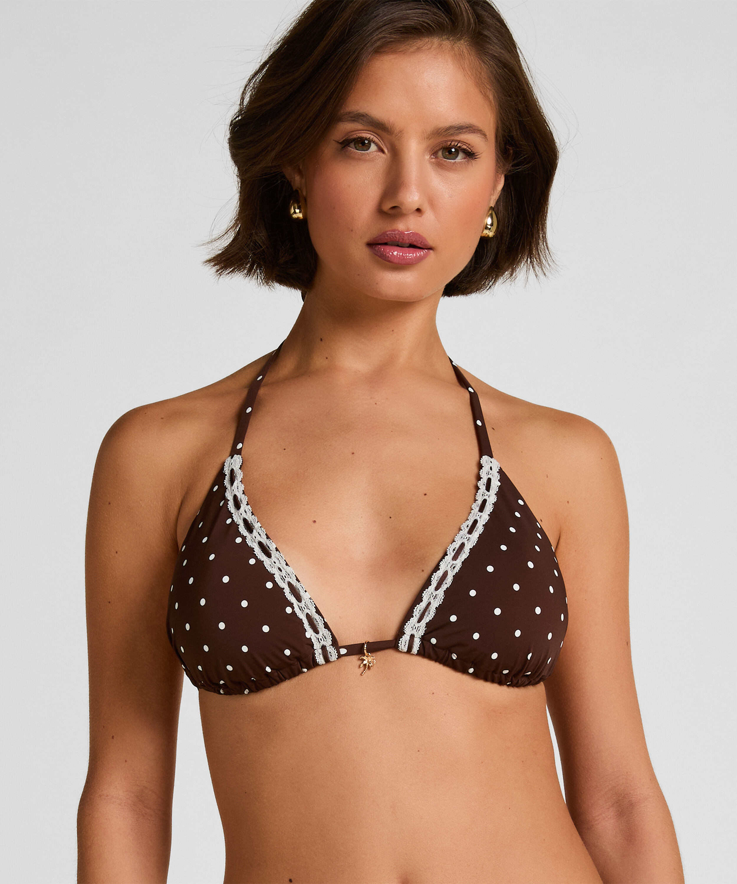 Triangle Bikini Top Algarve, Brown