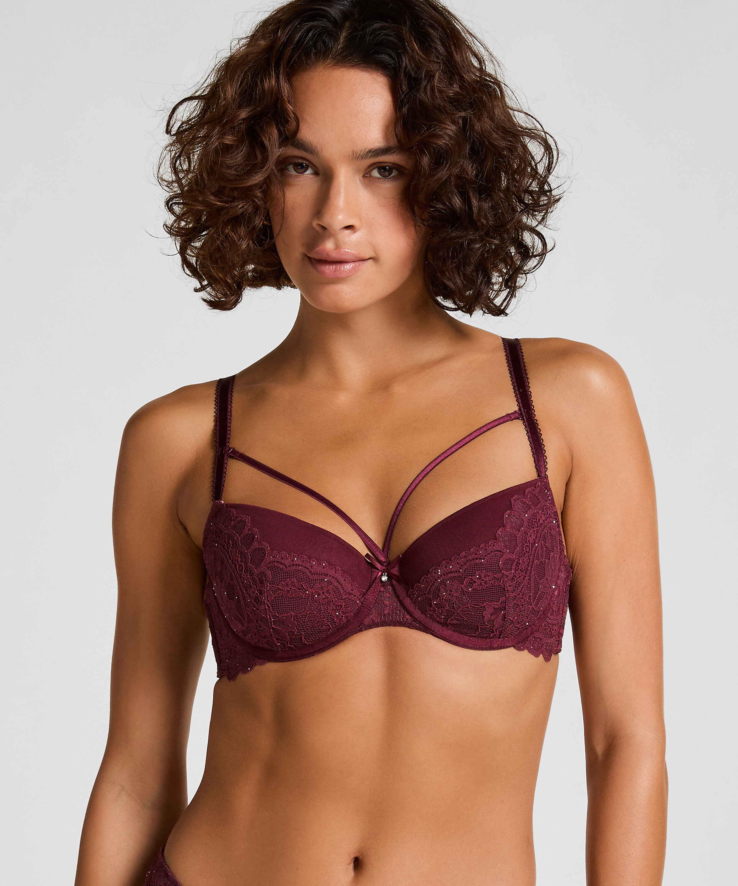 Isadora Padded Underwired Bra, Red