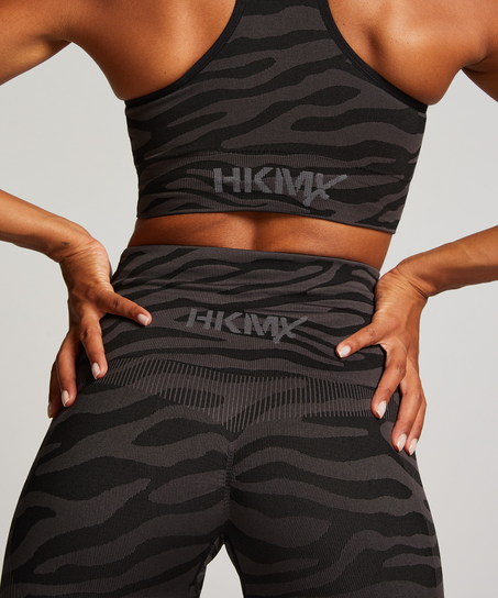 HKMX High Waisted Seamless Sports Legging, Black