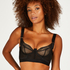 Hana Non-Padded Underwired Longline Bra, Black