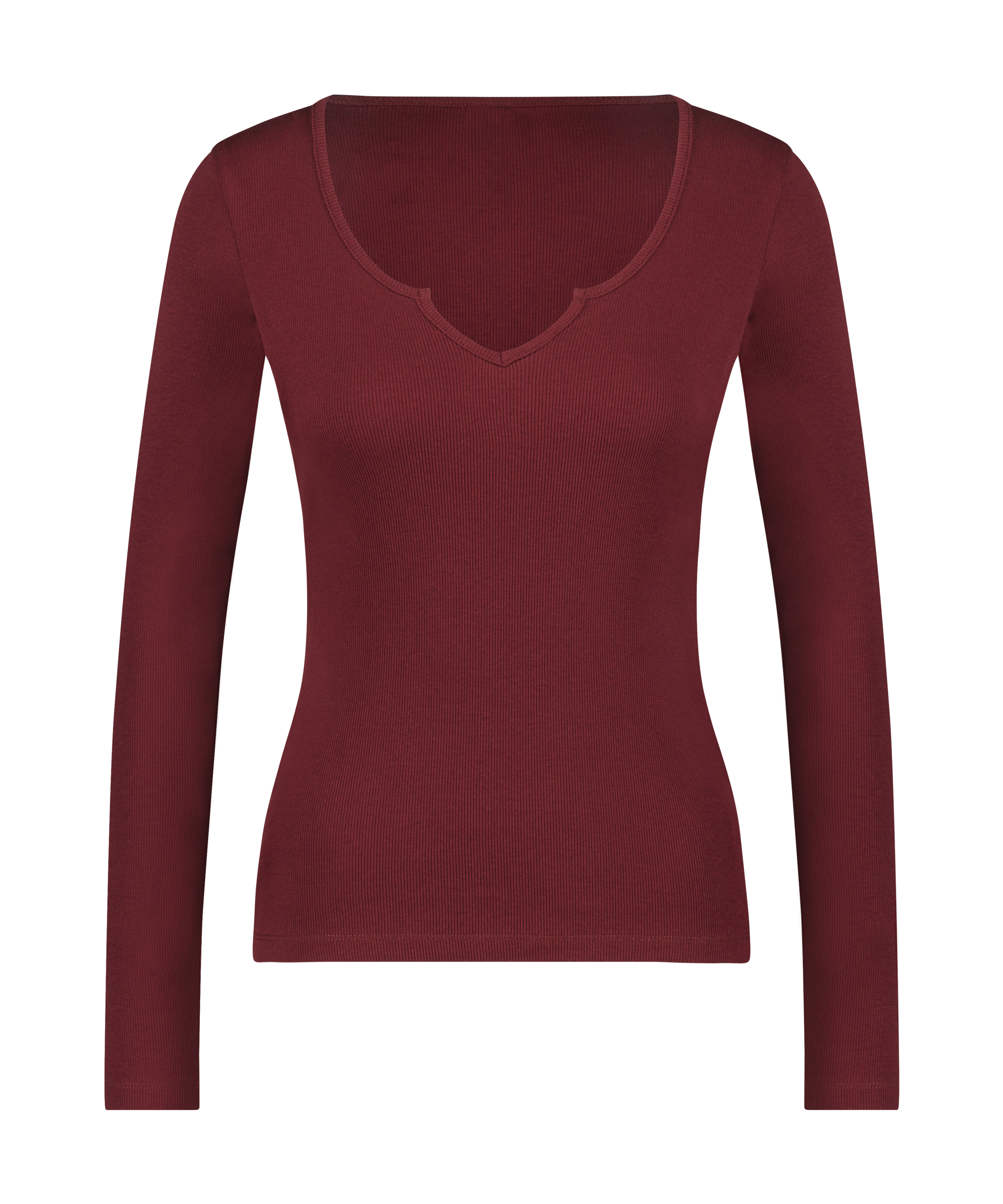 Top V-neck long sleeves, Purple, main