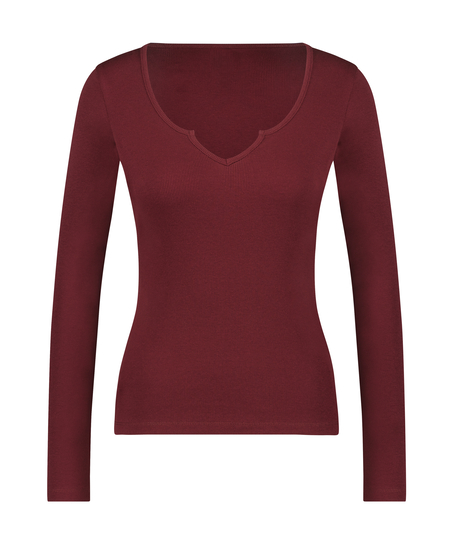 Top V-neck long sleeves, Purple