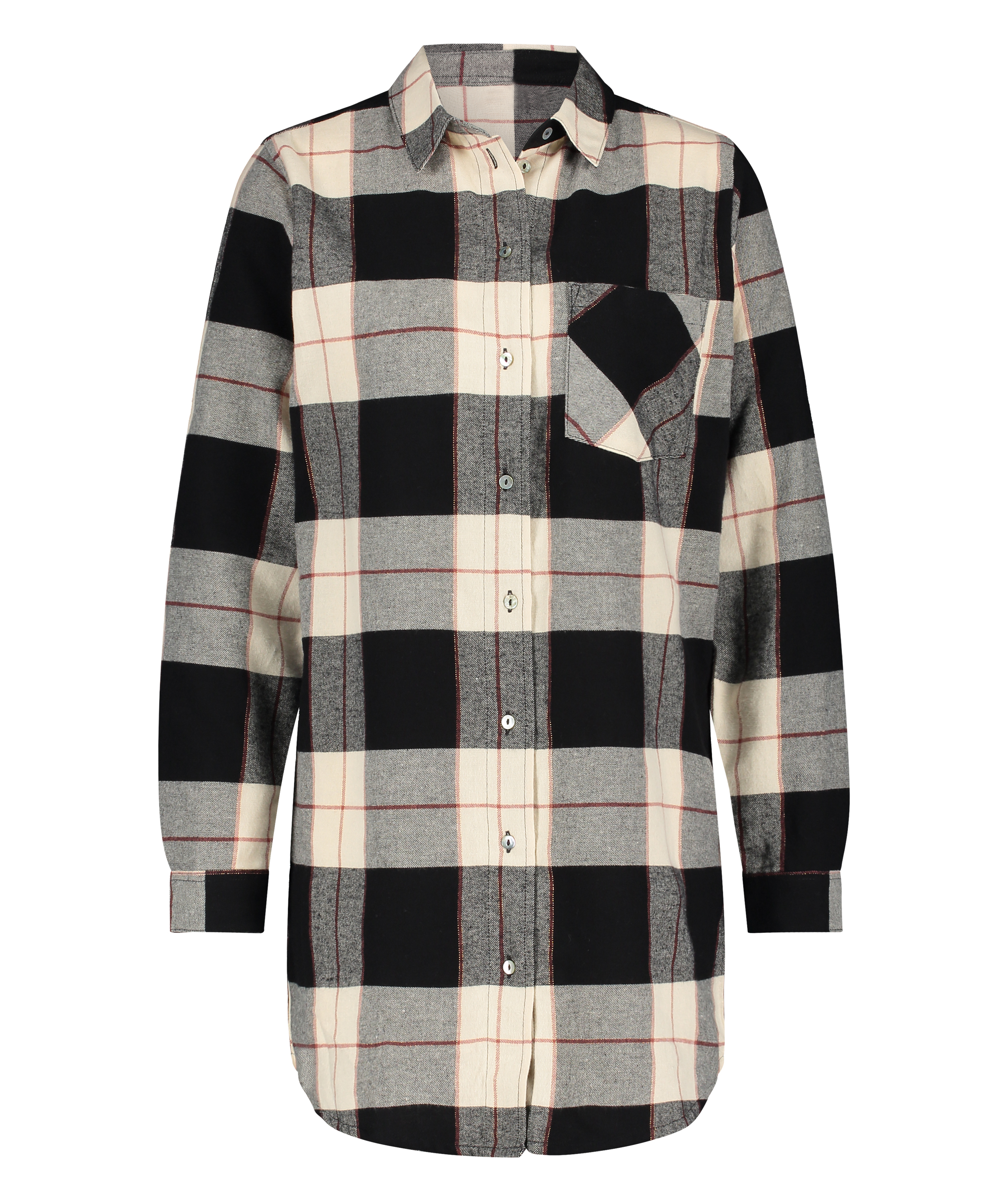 Longsleeved Nightshirt, Black, main