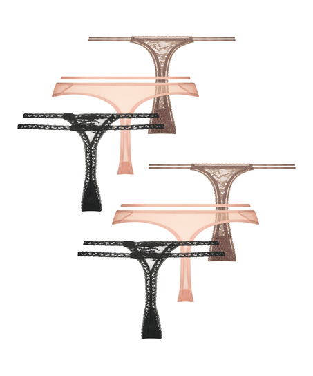6-Pack Thongs, Pink