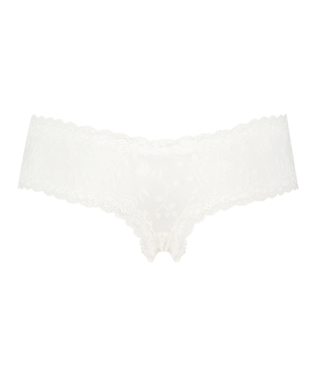 V-shape Mesh Brazilian, White