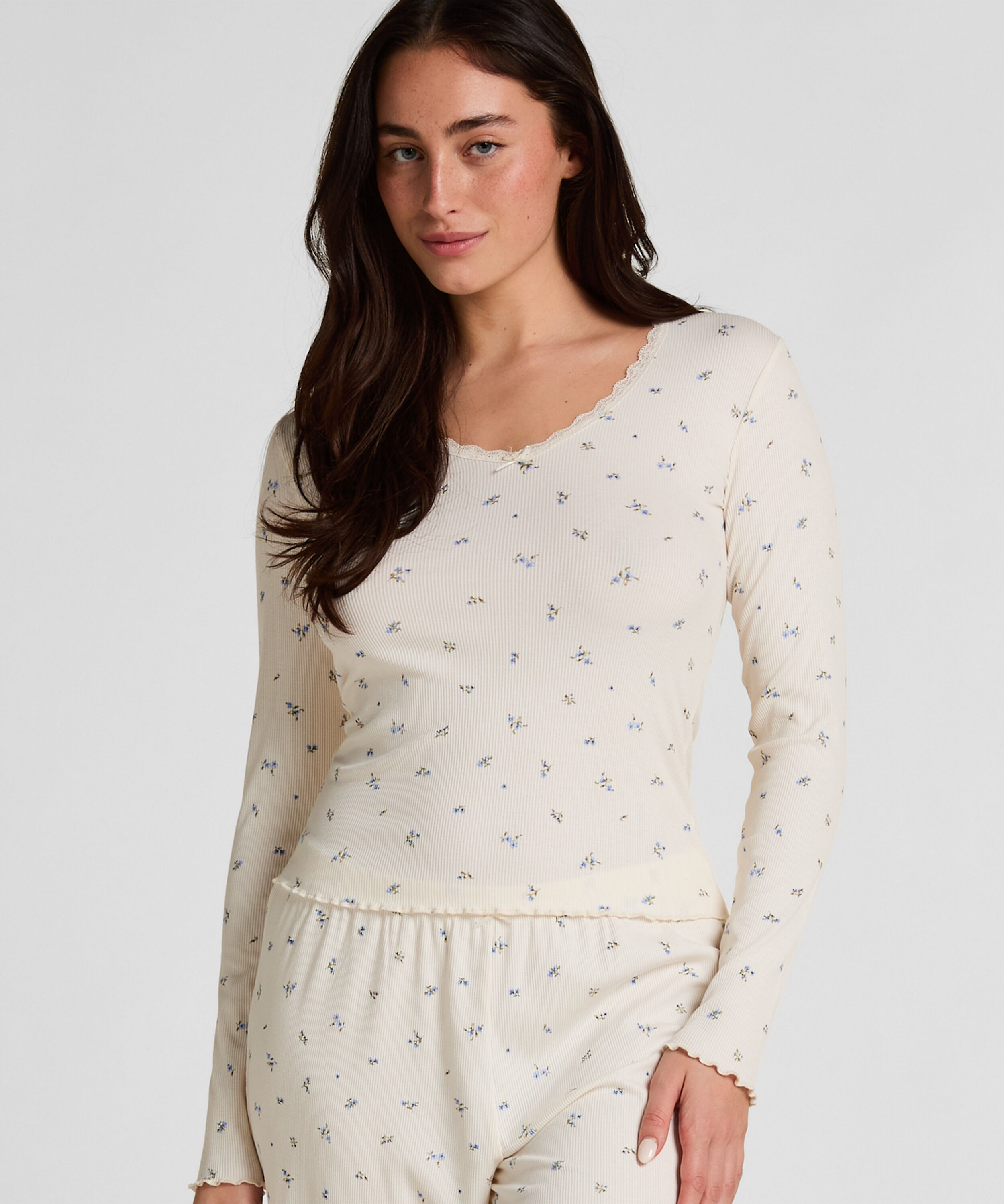 Daisy Pyjama Top, White