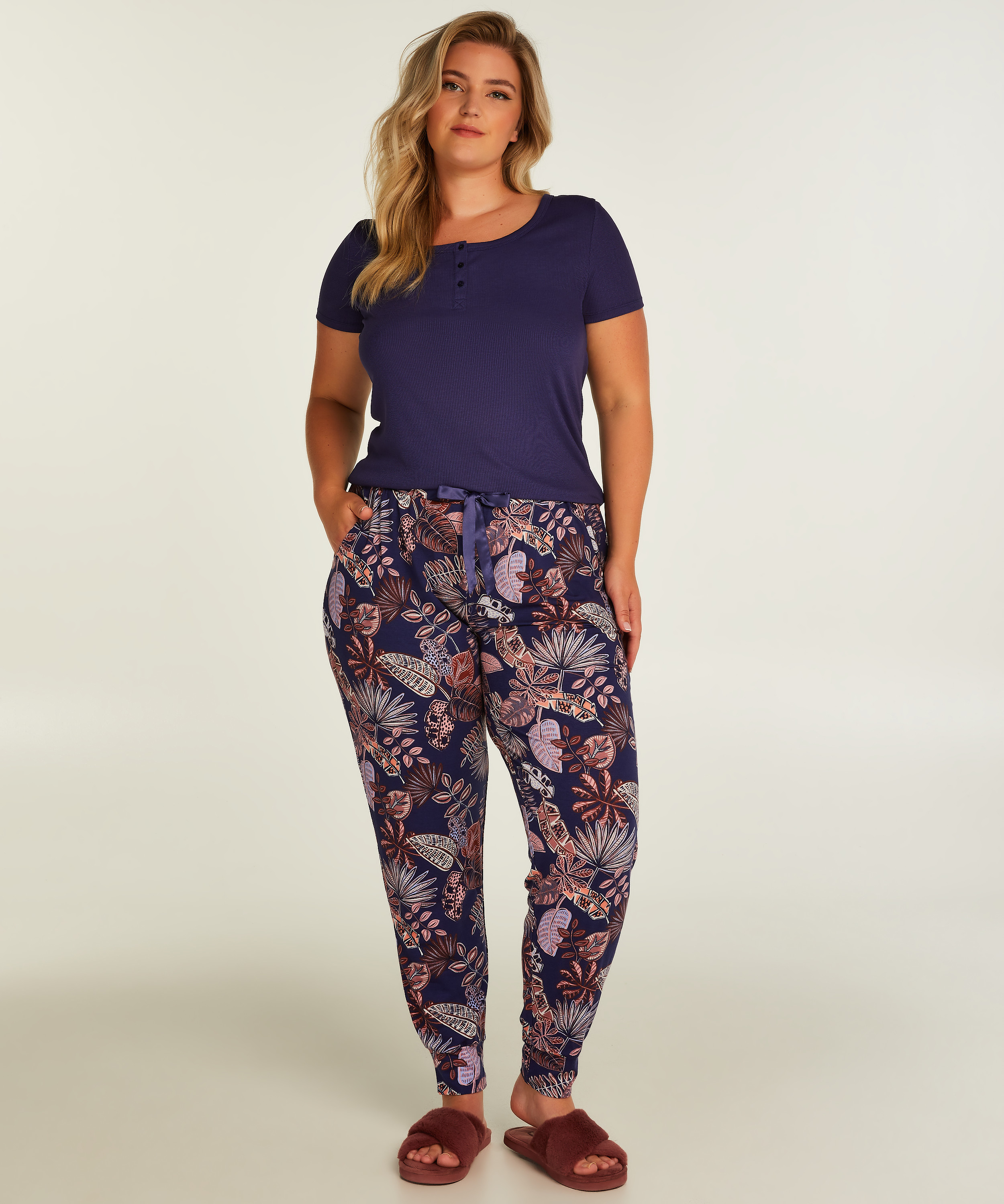 Petite Jersey Pyjama Bottoms, Blue, main