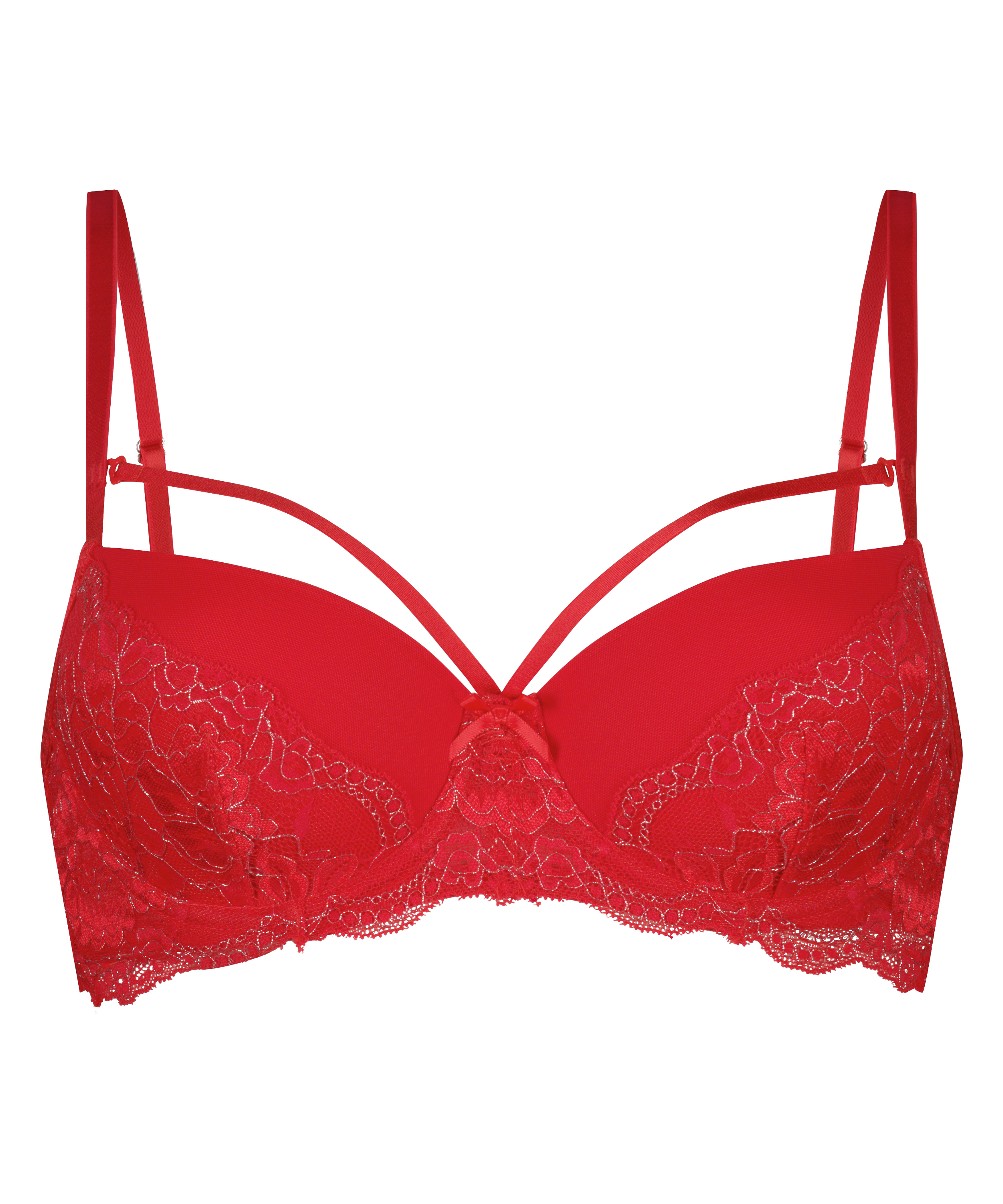 Annie Padded Underwired Bra, Red, main