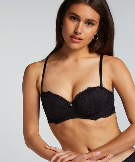 Marine Padded Underwired Bra, Black