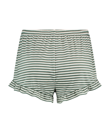 Velours Ruffle Shorts, Green
