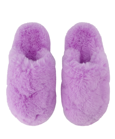 Madeline Fur Slippers, Purple