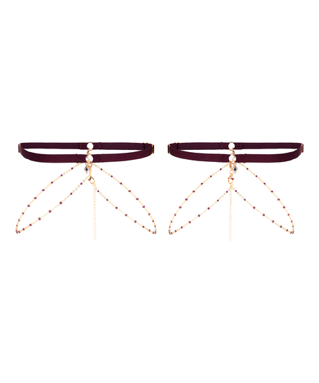 Avela Leg Garters, Purple